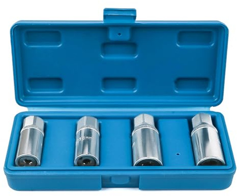 FLEXMAN 4 Teiliges Stehbolzen Entferner Werkzeugset, 6 mm, 8 mm, 10 mm, 12 mm, Stahl, Gebrochener Stehbolzen Entferner, Steckschlüssel, Metrisches Stehbolzen Entferner Werkzeug