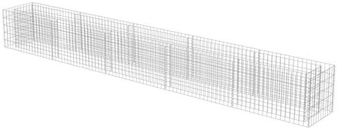 Gecheer Gabion Raised Bed Galvanised Steel 450x50x50 cm Gabions Model143565