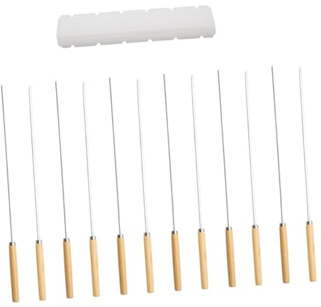 DOITOOL Brochettes Barbecue Acier Inoxydable Brochettes Rondes et Outil à Brocher Accessoires Inox pour Grillades Extérieur Camping et Repas Famille