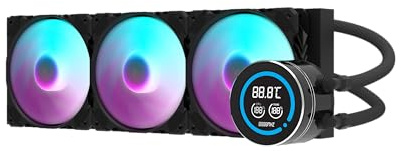 darkFlash Nebula 360D, Sistema de Refrigeración Líquida AIO, 360mm, 3 Ventiladores ARGB, Pantalla LCD de 2,1 pulgadas