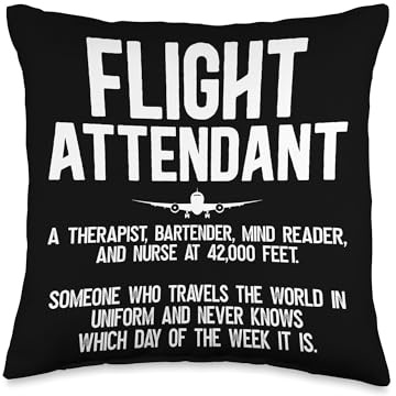 Flight Attendant Definition Stewardess Throw Pillow
