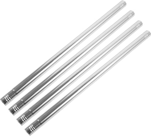 SEWACC 4 Piezas Varilla Plata para Escoba Trapeador y Acero Inoxidable Poste de Repuesto Mejora el Rendimiento de Limpieza, Uso Versátil Hogar
