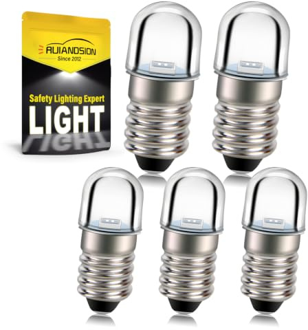Ruiandison E10 4,5 V LED blå lampa för museum visningsfodral, 5-pack