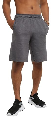 Champion Herren Powerblend Fleece Shorts, Dunkelgrau, Groß