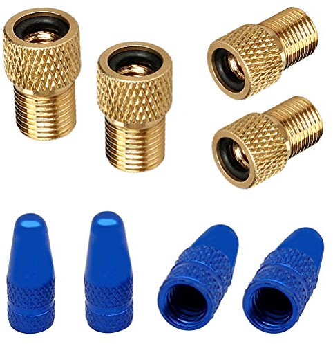 Brass Presta Valve Adapter - Presta Valve Caps Anodized Aluminum