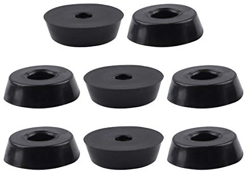 sourcing map 8pcs Rubber Feet Bumper Furniture Amplifier Speaker Cutting Board Floor Protector Leg Pads, D18x15xH5mm