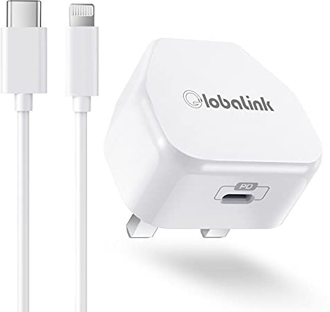 iPhone Fast Charger with 2M USB C to Lightning Cable, GlobaLink MFi 20W USB C Wall Charger, PD3.0 Fast Charging Adapter & Quick Charge Cord for iPhone 13 12 12Pro 12 mini SE 11 Pro SE2020 11 Pro Xs