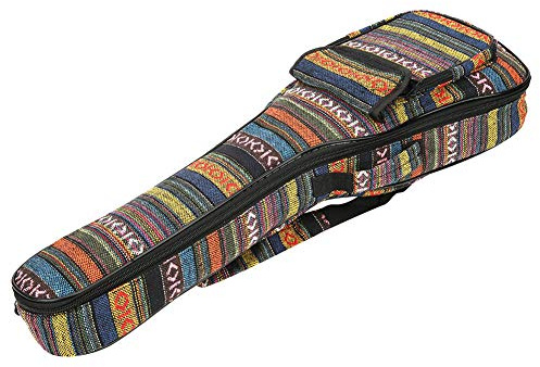 Alomejor Ukulele Case Rucksack - Leichtgewichtig Gepolsterte Tasche mit Hochwertiger Schutzf¡§1higkeit, Bohemian Design, praktisch und tragbar f¡§1r Ukulele Cover