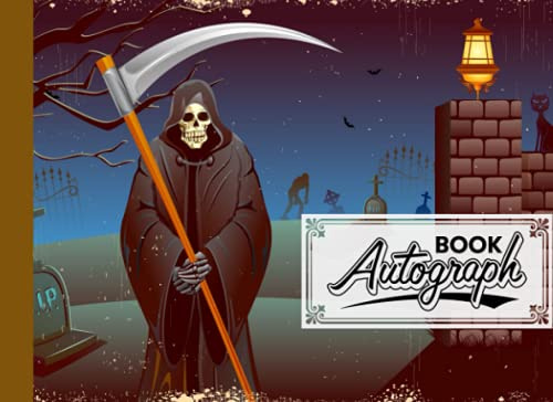 Autograph Book: Halloween Cover | Memory Book, Signature Celebrity Memorabilia Album Gift, Size 8.25 x 6 By Rose Wagner