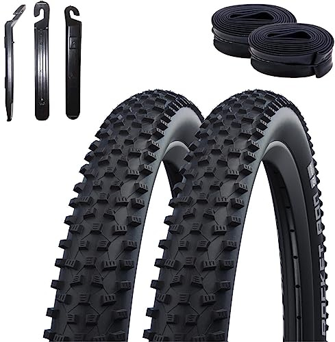 2 x Faltreifen Schwalbe Rocket Ron Addix Performance E-25 Fahrradmantel 54-622 (29,0 x 2,10) + 2 Schwalbe DV19 inkl. 3 Reifenheber