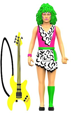 Super7 Jem and The Holograms Pizzaz (Neon) - 3.75 Jem and The Holograms Action Figure with Accessory Classic Music Collectibles and Retro Toys