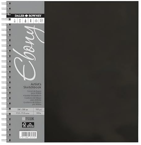 Daler-Rowney Ebony Cuaderno Dibujo Cuadrado 160g 30x30cm 54H