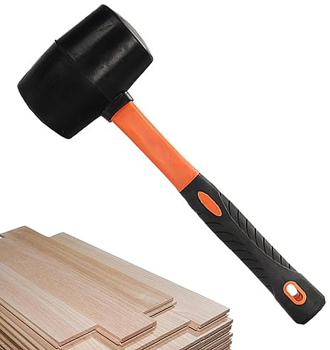 pologmase Ground Hammer, 8 oz/16 oz Rubber Mallet | Rubber Hammer with Fibreglass Handle for Tent Pegs, Landscaping, Camping, Ground