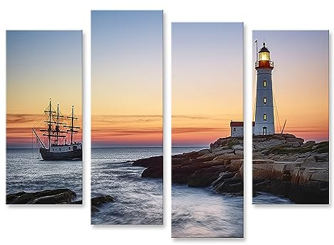 islandburner Prime Bild auf Leinwand Schiff Leuchtturm Schiff Leuchtturm Bilder Wandbilder Poster