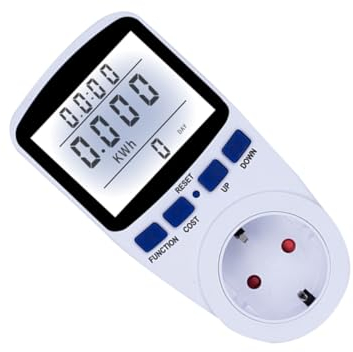 jojofuny Energiezähler Steckdose Steckdose Leistungsmesser Energie Meter Weiß Energieanalysator
