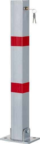 Stagecaptain PPP-70 SR Parkpfosten 2x Set - Stabile Parksperren aus Stahl - galvanisiert und pulverbeschichtet - Abschließbar mit drei Schlüsseln - Reflexionsstreifen für gute Erkennbarkeit