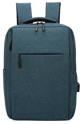 Gallantry - Sac A Dos Ordinateur 15 Pouce En Toile - Sac Fourre-Tout Unisexe Multipoches Avec Porte De Charge Usb - Grande Capacité - Bleu