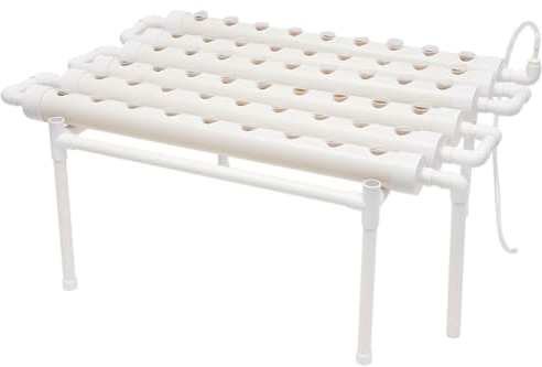 ACROSSPART Kit de culture hydroponique - 54 trous - 6 tubes - Système d'irrigation des plantes - Sans souci, pour la maison, le jardin, le bureau