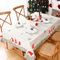 Alishomtll Weihnachten Tischdecke, Hellgrau Abwaschbare Wasserabweisend Schmutzabweisend Tischtuch, Schneeflockenmuster Quadratische Weihnachtstischdecke für Home Küche Außen Deko 140×140cm