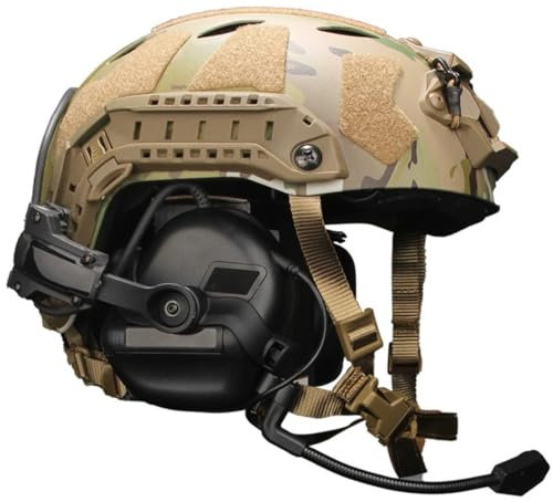 Taktik SF Fast Airsoft Helm, Militär-Stil Schutzhelm Mit Tactical Headset Und Paintball Schutzbrille Für Outdoor Schuss Paintball Jagd