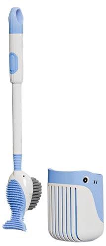 Toilettenreiniger WC-Bürstengarnitur for Badezimmer mit Halter ohne Toten Winkel, Wandmontage-Reinigungsbürste, robuste Toilettenbürste (D)(A)