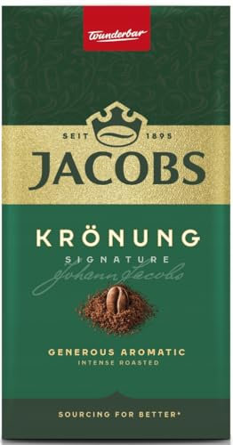 Jacobs Kronung Signature, Caffè Macinato Arabica 100%, Aroma Intenso, 500g