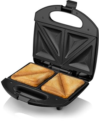 ZEEGMA ROTEE BASE BLACK Sandwichtoaster, Brottoaster. Leistung von 750 Watt, Toaster für Brot, Sandwiches, Toast Antihaftplatte, Überhitzungsschutz, Toaster