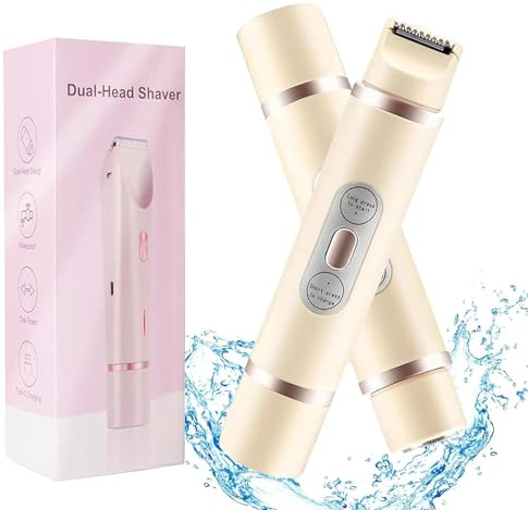 Comfort 2 en 1 Electric Lady Shaver, afeitadora eléctrica de doble cabeza recargable por USB, afeitadora íntima para mujer, depiladora de vello facial, afeitadora inalámbrica en húmedo y seco para