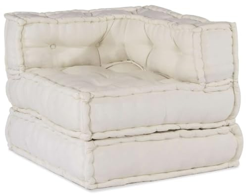 vidaXL Modulares Sofaelement Creme 70x70x54 cm Stoff