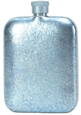 Pasdrucn Flasque A Alcool Titane Pur 6oz(177ml), Flasque A Alcool Personnalisable, Titane Flasque A Alcool Portable, Fiole Alcool, Flasque Whisky Flasques De Poche Portables Flasque (Bleu)