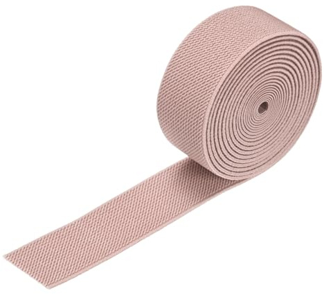 M METERXITY Bande Elastiche Per Cucire, Rotolo Da 4 Iarde Di Flessibilità Elevata, Spago Elasticizzato Per Cucire Fascia Vita/Parrucche/Pantaloni/Lavori Fai Da Te Nastro Elasticizzato [Rosa]