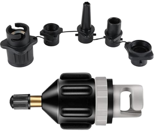 4-in-1 Ventiladapter-Pack, Inflatordüse Inflator für Schlauchboote, Paddleboards, Kajak, Stand Up Paddle Boards, SUP Zubehör, Ventiladapter für SUP-Pumpe, Adapter für Schlauchboote
