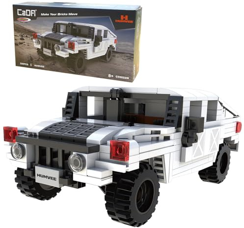 JAMARA 402853 CADA Humvee 1:24 Bricks, Voiture Jouet à partir de 8 Ans, Jouet Technique pour Enfants, idée Cadeau pour Enfants, kit de Briques de Serrage, détails détaillés, hayon Manuel