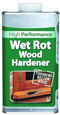 HOCHSTE® Wet Rot Wood Hardener, Deep Penetrating Wood Repair Solution for Rotten Timber, Interior & Exterior Use, Stops Rot, Strengthens Damaged Wood, (Wood Hardener, 250ml)