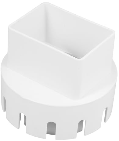 DOITOOL Connecteur de Canalisation de Gouttière Blanc en Plastique, Adaptateur Carré à Rond pour Tuyau de Pluie, Connexion Souple et Robuste
