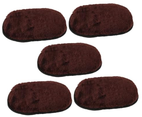 IMIKEYA 5pcs Faux Wool Shoe Polishing Mitts Soft Gloves for Leather Care Enhancement Travel-friendly Cleaning Pads for Boots and Shoes