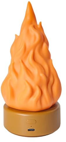 Generico Lume Notturno Fiamma Tremolante,Lampada Fuoco Halloween Luce Notturna LED | Decorazioni Senza Fiamma per Esterni Soggiorno Camera Giardino Feste Campeggio Natale