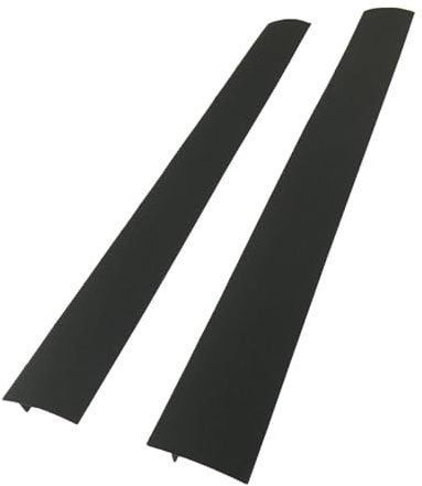 PAMINGONO 2 pièces Couvre-espaces Silicone Résistant Haute Température pour Cuisinière Joint Étanchéité Anti-éclaboussures pour Plan de Travail Cuisine Lot de Noir