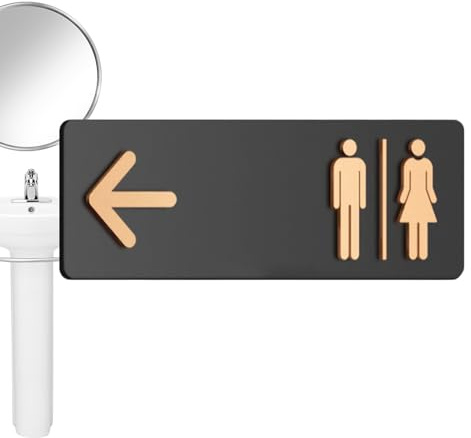 Acunny Hinweisschild für WC Unisex | Hinweisschild aus Acryl für WC, Hinweisschild für öffentliche Toiletten | für Unternehmen Büro Zuhause Restaurant Waschsalon Einkaufszentrum Hotel