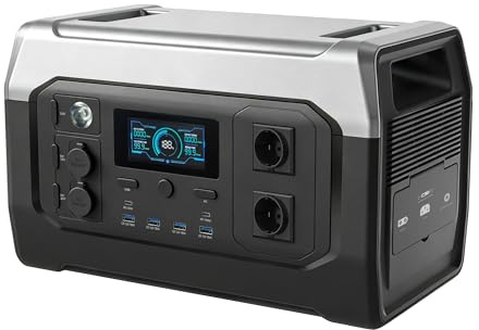 CTOLITY XP1000 Tragbare Powerstation 1800W, 1024Wh LiFePO4 Solargenerator, 1 Std. Schnellladung, Akku Generator mit 10 steckdose, LFP Powerstation für Outdoor Camping Wohnmobil Notfall Hausgebrauch