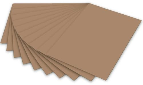 Color-Bastelkarton Sparpack, 10 Bogen, 220 g/qm, 50x70 cm (Rehbraun)