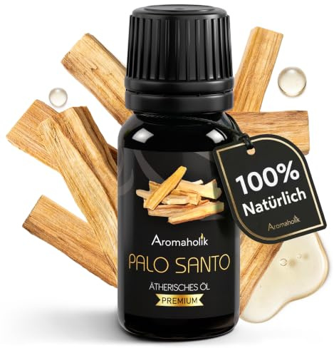 Palo Santo Öl BIO 100% natürlich 10 ml - Ätherisches Öl für Diffuser, Meditation & Yoga, Duftöl für Raumduft, Aromatherapie, Duftlampe, Wellness und Spa Aromaholik