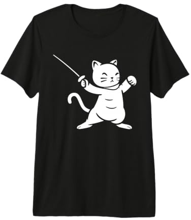 Esgrima Deporte de Combate Simple Espada Minimalista Esgrima Camiseta Premium
