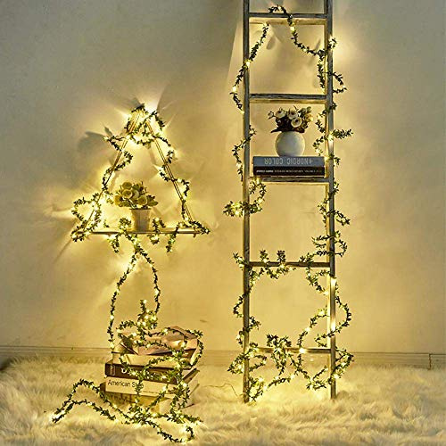 Kitstar 100LEDs USB Plug in, Tiny Leaf Green Garland Fairy Light, 33ft | Wedding Party Christmas Holiday New Year Garden Décor