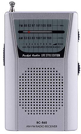 Heayzoki AM FM Pocket Radio, Universal Mini Digital Tuning Stereo Personal Radio Portable FM/AM World Receiver Built in Speaker, with Telescopic Antenna