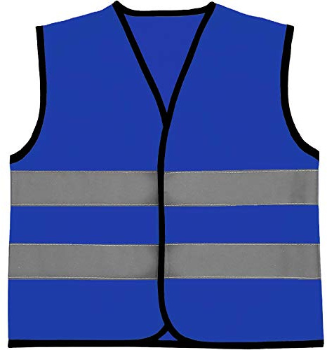 GA COMMUNICATIONS CHILDREN HIGH VIS VEST VIZ SLEEVELESS VEST KIDS BOYS VISIBILITY SAFETY WAISTCOAT[Blue,4-6 Year]