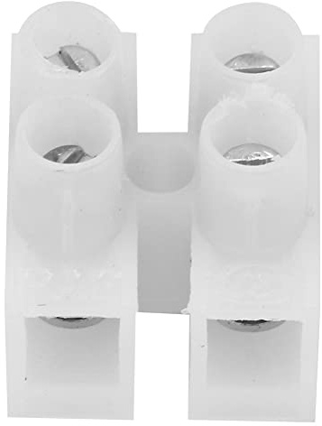 Miskall 10 Pcs Electrical Connector Blocks, 2-Pin 10A Wire Connector Electrical Wiring Cable Terminal Block Luster Terminal Light Clamp for Industry
