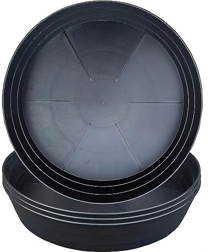 Bailinks 6 Pack Plant Saucer, Plant Trays For Pots, Plastic Plant Pot Tray Round, for Surface Protection for Household Plants Indoor outdoor garden