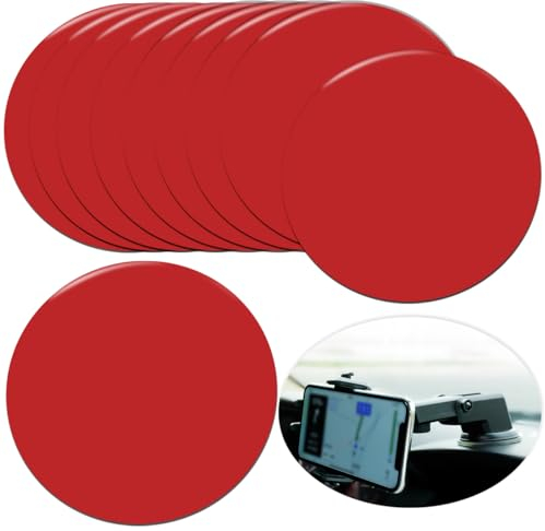 10 PCS Sticky Adhesive Pads Replacement Mounting Tape, 90mm (3.54) Circle Double-Sided Sticker Pads Mount Adhesives for Suction Cup Mount Dashboard Mounting Disk Windshield Camera GPS Car Phone Mount
