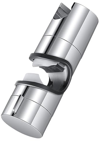 Bokaiya Supporto Soffione Doccia per Barra per Saliscendi, Regolabile Ricambio Porta per Doccetta, 18-25 mm, Soffione Doccia Conmorsetto, Saliscendi Doccia, Cromata Saliscendi Per Doccia, Argento